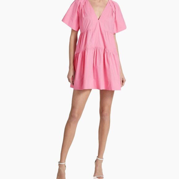 A.L.C. Camila Dress NWT Size 8, Pink Tiered Cotton - Never worn, from Saks - Picture 2 of 11